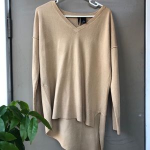 High-Low Tan Sweater